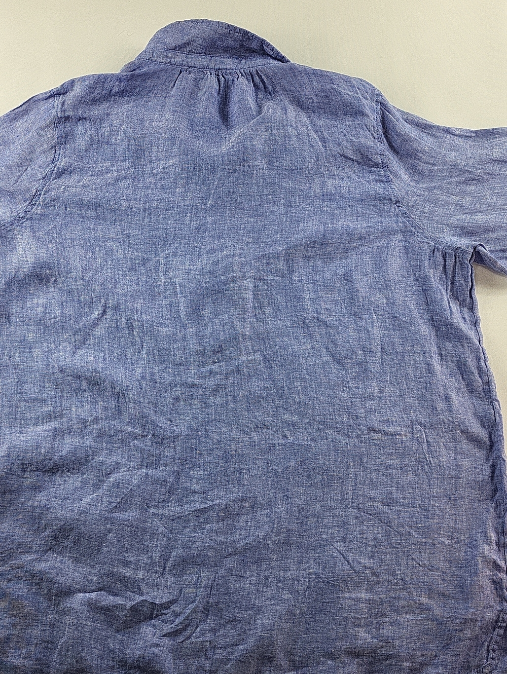 JNY Blue Linen-Button Pullover Shirt Size 3X - Picture 3 of 6